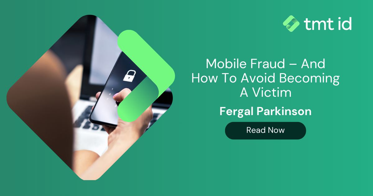 An informative graphic on mobile security, featuring an article about preventing becoming a victim of mobile fraud.
